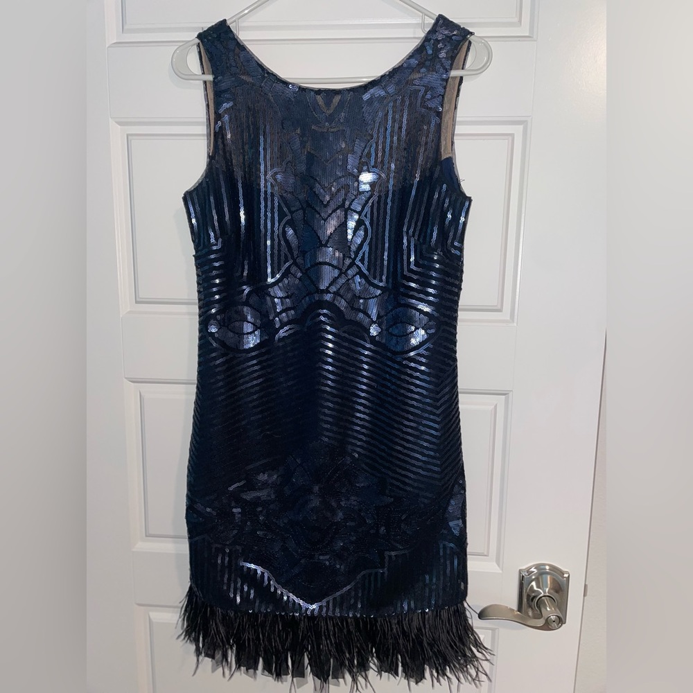 BCBG FEATHER DRESS